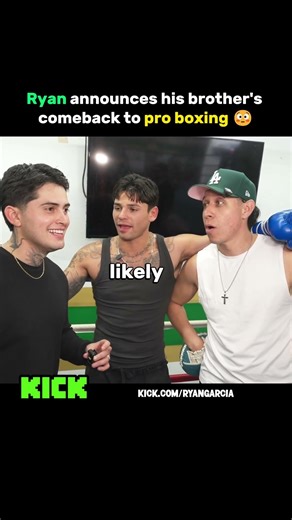 Ryan announces his brother's comeback to pro boxing 😳