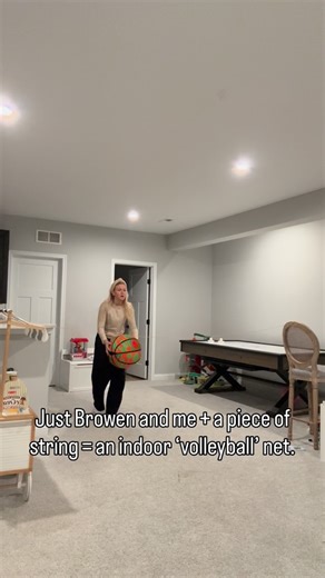 Brittany Beaver on Instagram: "With all this cold weather and snow coming, here are some inside activities: -Big-Body Movers (burn energy fast): • Obstacle course: couch cushions, tape lines to jump, crawl under chairs, hop like a frog 🐸 • Balloon volleyball: string or tape line + balloon = chaos in the best way • Painter’s tape roads on the floor for cars, scooters, or running laps • Freeze dance: blast music, freeze when it stops (kids LOVE being “caught”) -Games that feel like play bu