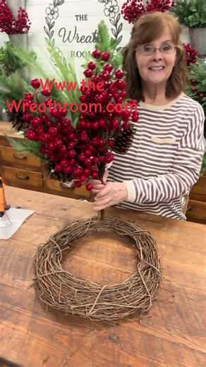 A little Christmas Joy, one stem at a time! 🎄❤️ Come along as I make Joy—a handmade Christmas wreath filled with mixed greenery, eucalyptus, juniper berries, pinecones, and shiny red berries. I love how those pops of red bring everything together! Such a classic, welcoming look for a front door this holiday season. ✨ Would Joy be right at home on your door? Tell me below! 👇 Shop at thewreathroom.com or visit The Wreath Room inside Revived Antique & Crafters Mall in Londonderry, NH. #ChristmasW