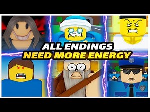 ⚡NEED MORE ENERGY⚡- Full Walkthrough + All Endings | Roblox