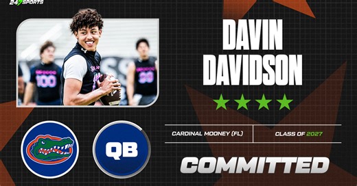 Four-star 2027 QB Davin Davidson commits to Florida