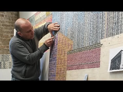 Chicago artist Jordan Scott creates masterpieces with used stamps