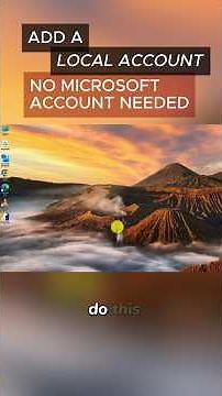 Windows 11: Add a Local Account Without a Microsoft Account #shorts #tech #windows11