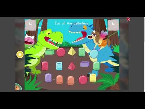 EDUCATION.com- 046 - Kindergarten - Math - Dino Crunch :3D Shapes