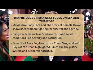 Did Pre-Code Cinema Only Focus On Sex And Violence? - Famous Movies Club