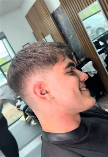 My first official haircut as a barber—a small step in the journey. #barber #haircut #fade