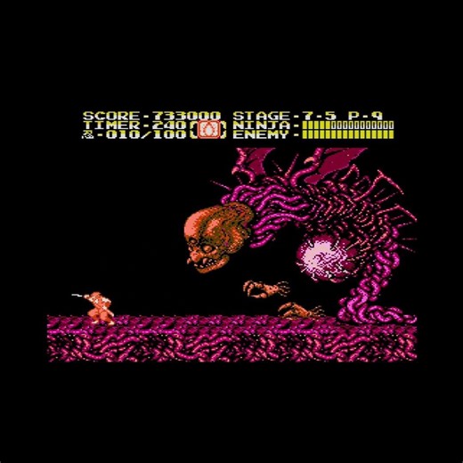 Ninja Gaiden 2 The Dark Sword of Chaos (1990) Jaquio Boss Fight Part 3 Finale