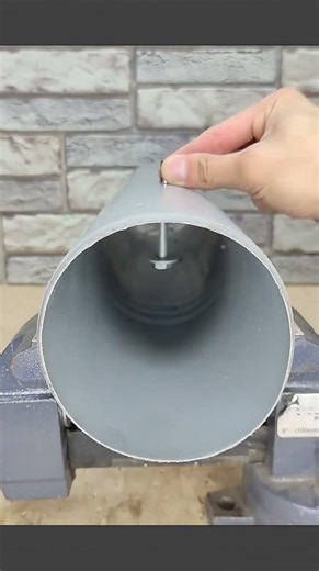 Smart trick to insert a bolt into a pipe using a strong magnet easily #lifehacks #tools #plumbing