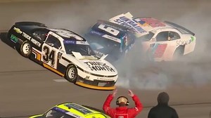 76K views · 882 reactions | Jesse Iwuji goes for a spin and triggers a big, multi-car crash for the NASCAR Xfinity Series at Las Vegas Motor Speedway. | NASCAR on FOX | Facebook