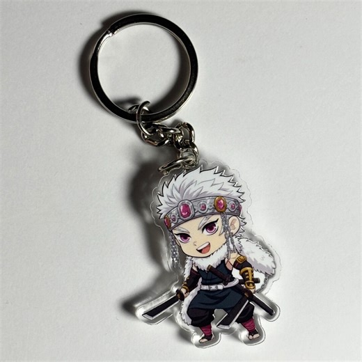 Tengen Uzui Chibi Demon Slayer Anime Charm Keychain - Etsy