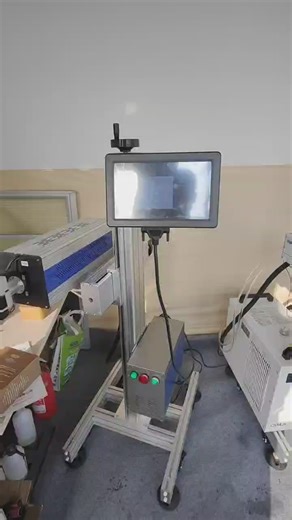 Automatic Pet Bottles Co2 Batch Date Laser Printing Batch Coding Machine Working With Packing Line