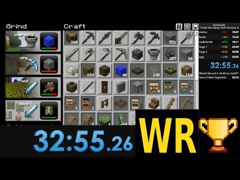 Grindcraft World Record Speedrun 32:55.26