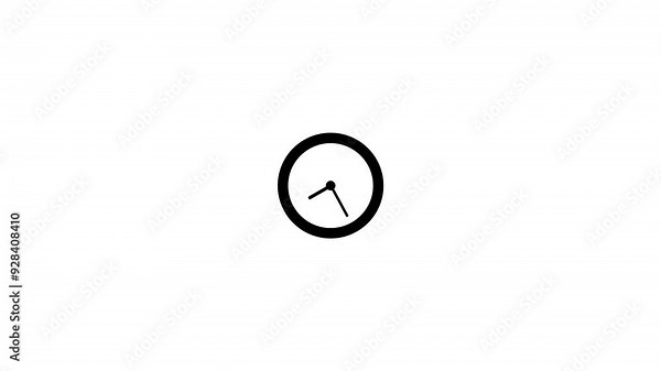 4K High-Quality Clock Icon Animation – Dynamic Time Tracking Graphic for Time Management, Productivity Apps, UI/UX Design, Websites, and Digital Projects – Smooth Motion Effect
