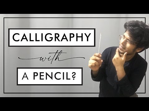 How to do Basics of Calligraphy with a pencil or pen | Faux Calligraphy for Beginners (2020)