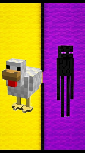 Minecraft Fusion: Chicken + Enderman = ? 🐔👾 subscribe