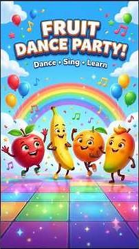 🍎 Fruit Dance Party! | Fun Dancing Fruits for Kids | Learn Fruits with Music & Dance | Kids Cartoon