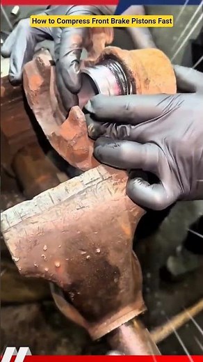 How to Compress Front Brake Pistons Fast #shorts #mechanic