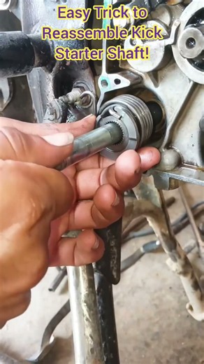 Easy Trick to Reassemble Kick Starter Shaft #sohrts #mekanik