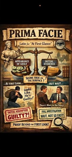 meaning of prima facie #law #legalterms #legalmaxims #businesslaw #cafoundation #cmafoundation