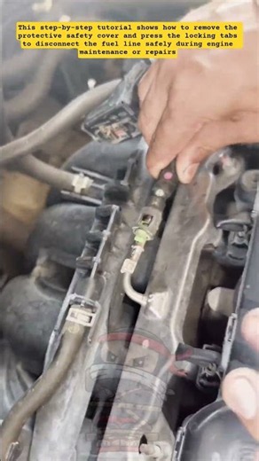 How to Safely Remove Engine Fuel Line Connectors #shorts #diymchanic #carmaintenance