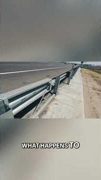 Guard Rail Safety: How Energy Absorbing Terminals Work #shorts