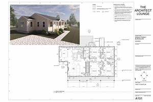 Cape Cod-style Home Architectural Construction Drawing Set | 4 Beds, 2 Baths | 1,300 Sq. Ft. Living Area   1,300 Sq. Ft. Basement - Etsy Australia