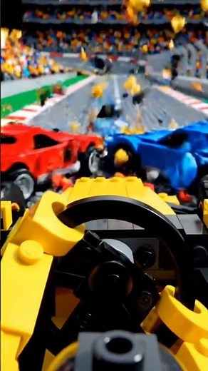 LEGO Racing POV: Surviving the Ultimate Crash #shorts #lego #legoshorts