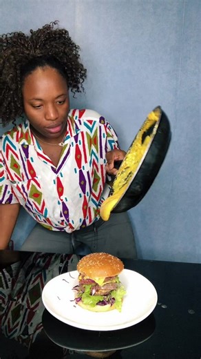 Delicious Burger Preparation and Eating Process