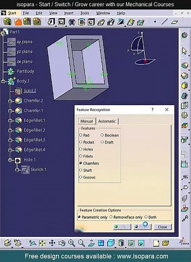 Automatic remastering | Feature Recognition | Catia V5