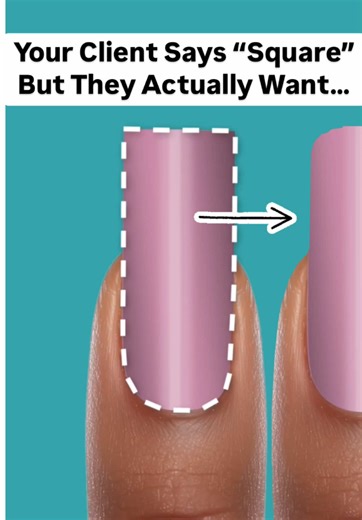 As a professional nail technician and artist with over 35 years experience, I know that what the client says they want *isn’t* always accurate👉🏼 Often when a client says they want a square nail shape, what they really want is more accurately described as a sqround; a square shape with rounded corners Shop premium nail products at: nailcareer.com 🪄 Watch full in depth nail tutorials on YouTube: nailcareereducation 🎓 #nailcareereducation #nails #nailtech #diynails #nailtutorial #naildesigns #n