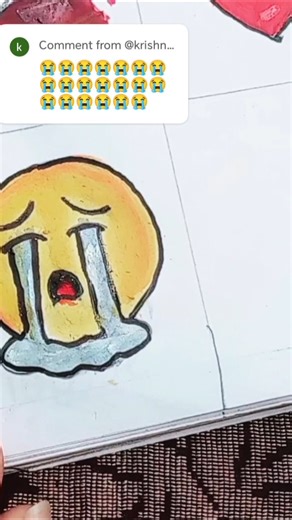 Drawing 😭 Crying Emoji | Everyone Has This Mood 💔 #shorts