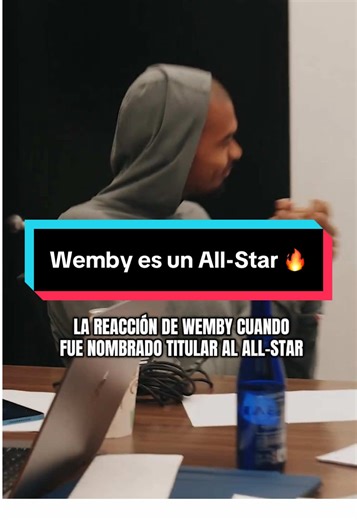 Reacción de Wemby al ser nombrado All-Star 🔥
