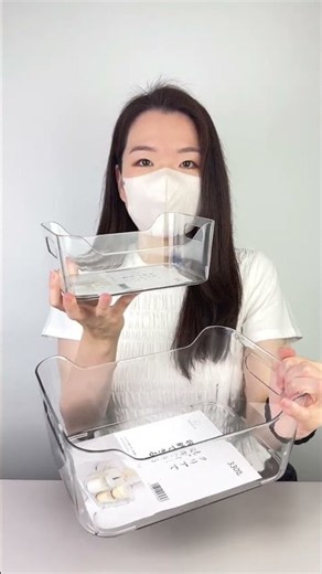 【冷蔵庫収納に便利🧊】中身が見やすいクリア収納ボックスでスッキリ整理！#ワッツ #100均 #冷蔵庫収納