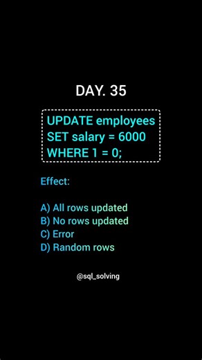 SQL | Think before answering Tricky one #sql #sqldatabase #mysql #fypage | Instagram