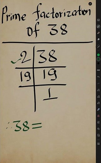 Prime factors of 38 l Prime factorization of 38