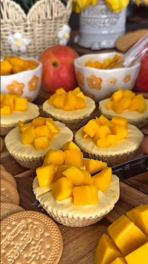 Cómo preparar cheesecakes de mango perfectos #receta #postre #tutorial
