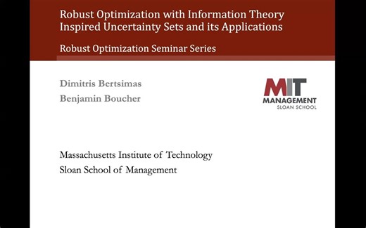 Bertsimas - Robust Optimization with Information Theory Inspired Uncertainty set
