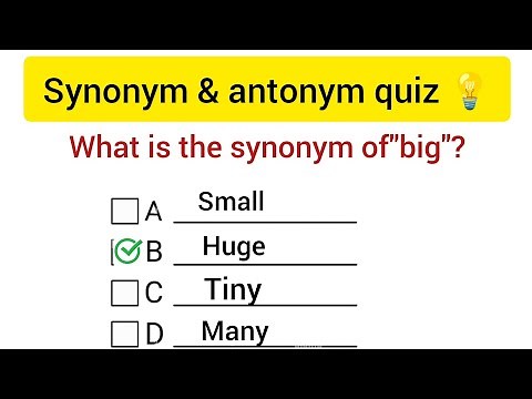 synonyms and antonyms quiz |with answers |grammar quiz|