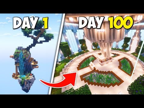 J'ai survécu 100 Jours en Skyblock sur Minecraft..