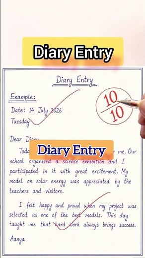 🔴 Diary Entry | Easy Format & Writing Tips #Shorts