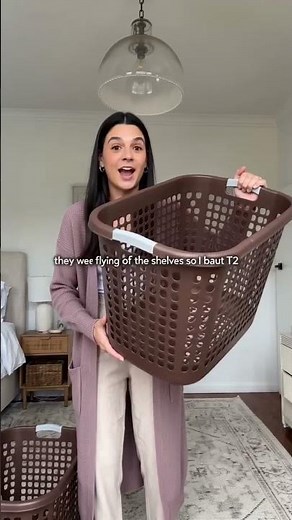 Which laundry basket has huge capacity and stylish home decor?