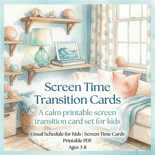 Screen Time Transition Cards | Visual Routine Chart for Kids | Printable PDF | Screen Time Cards - Etsy