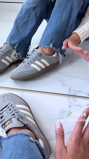 Cool tones gray Adidas Sambas 💯👏🏼!! These may be my new fav! #adidassamba #adidassneakers #sambas #newshoes #adidassambaog @Tillys @BIRKENSTOCK