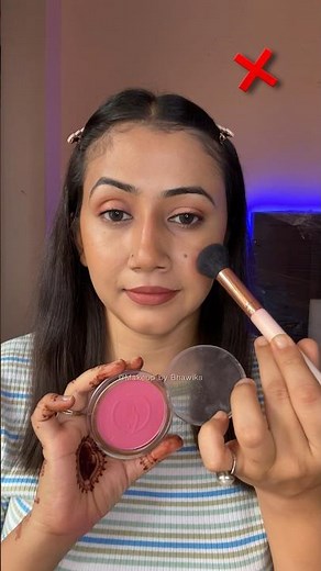 How to apply powder blush in correct way ✅ #makeupvideos #blush #makeup #tutorial #makeuphacks #tips