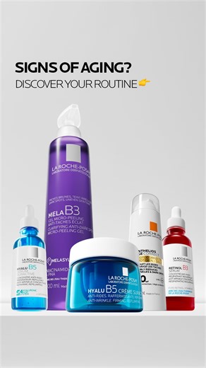 From sunrise to sunset, your dermatologist-approved defense against signs of aging is here to firm, smooth, and even your skin: ☀️ AM: - Mela B3 Micro-Peeling Gel: Gently exfoliates to reveal brighter skin - Hyalu B5 Suractivated Serum & Cream: Hydrates for 48 hours* - Protect with Anthelios Age Correct: Prevents and protect against UV-induced signs of aging 🌙 PM: - Mela B3 Micro-Peeling Gel: Preps skin for overnight renewal - Hyalu B5 Suractivated Serum & Cream: Repairs and replumps skin - Cor