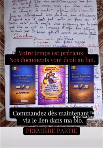 Fascicule Poésie, Roman et Littérature en Français