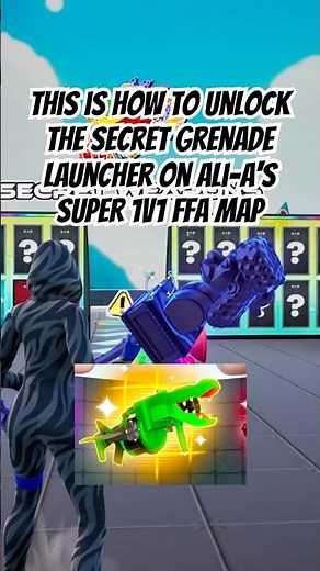 Ali-A's Map (Super 1v1 FFA) Has a Secret OP Weapon #fortnite #map #shorts