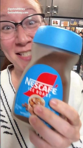 Making the Bethenny Frankel Nescafé Ice Roast Instant Coffee Latte w/ Maple Syrup & NonDairy Creamer
