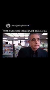 1.3M views · 9K reactions | In 2004, director Martin Scorsese starred in a memorable American Express commercial. In the ad, Scorsese visits a one-hour photo lab to pick up pictures from his nephew’s birthday party. Displaying his characteristic meticulousness, he scrutinizes each photo with intense dissatisfaction, humorously highlighting his perfectionist reputation. | History In Pictures | Facebook