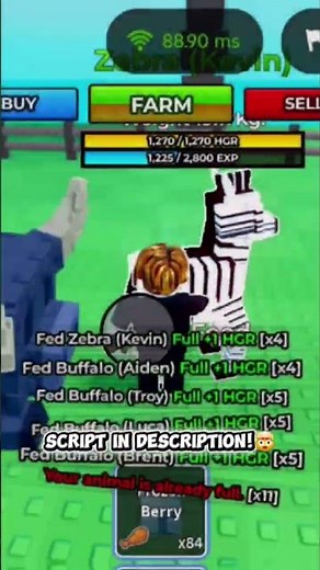 🐾 Auto Feed Script in Raise Animals Is INSANE! 😱 (FREE & No Key) #raiseanimals #roblox #robloxedit